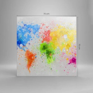 Quadro em tela - Todas as cores do mundo - 70x70 cm