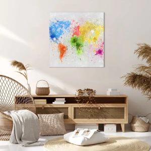 Quadro em tela - Todas as cores do mundo - 70x70 cm