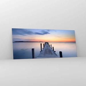 Quadro em vidro - A calma de um crepúsculo sereno - 120x50 cm