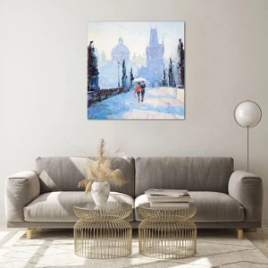 Quadro em vidro - A chuva deve ter nos encantado - 70x70 cm