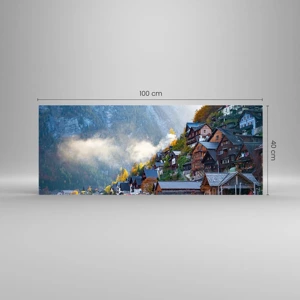 Quadro em vidro - Atmosfera alpina - 100x40 cm