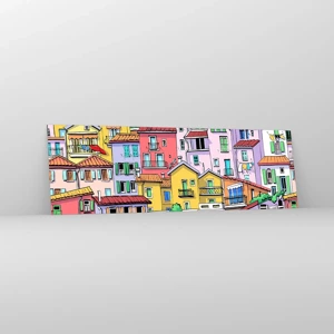 Quadro em vidro - Cidade divertida - 160x50 cm