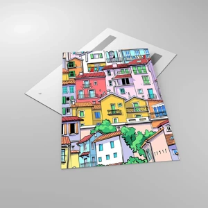 Quadro em vidro - Cidade divertida - 80x120 cm