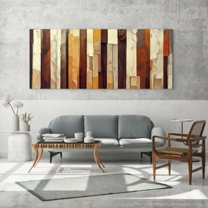 Quadro em vidro - Hino das árvores da floresta - 100x40 cm