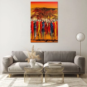 Quadro em vidro - Lá, lá, lá vão eles - 80x120 cm