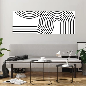 Quadro em vidro - Na curva - 140x50 cm