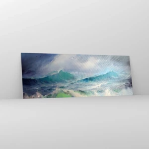 Quadro em vidro - O vento uivava triunfalmente… - 140x50 cm