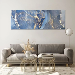 Quadro em vidro - Pó dourado - 140x50 cm