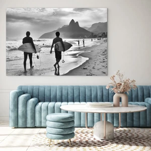 Quadro em vidro - Samba para uma onda - 120x80 cm