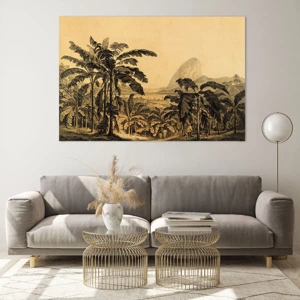 Quadro em vidro - num clima colonial - 120x80 cm